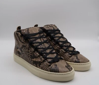 Balenciaga Arena Python Leather Men's Sneakers Beige Natural  Size 41  New - Image 1 of 4
