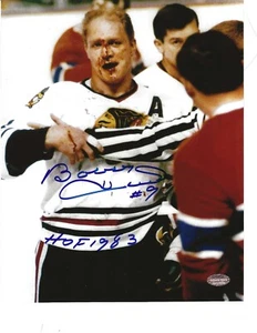 Bobby Hull Blackhawks Autogramm signed 8x10 CLASSIC BLOODY NOSE PHOTO COA - Bild 1 von 2