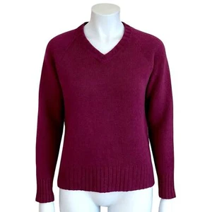 Maglione Pacas Viola Misto Lana Alpaca | Made in Peru | CAPANNONI OVERSIZE Taglia M! - Foto 1 di 12