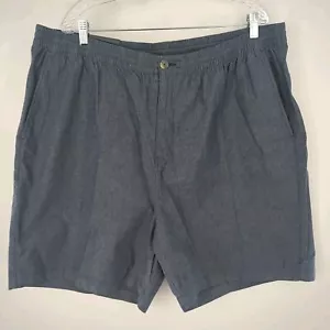 St Aisle Herren Deckshorts 2XL klassische Passform Chambray blau elastisch Kordelzug Taille - Bild 1 von 4
