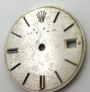 Rolex Data Argento Lino Stick Quadrante per Cassa 26mm 6517 6519 6917 - Foto 1 di 2