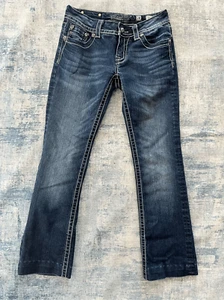 Miss Me verzierte Jeans aus Strass Stiefel geschnitten Größe 28 - Bild 1 von 7