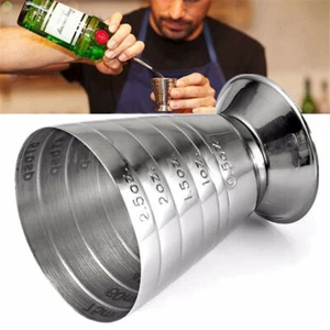 75ml Metal Measure Cup Drink Shot Ounce Jigger Bar Mixed Cocktail Beaker NEW US - Picture 1 of 12