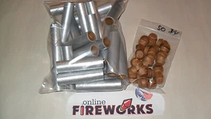25 Silver 3/4 x 3 1/2 x 3/32 inch Paper Fireworks Tubes + 50 Free Plugs  Free SH - Picture 1 of 1