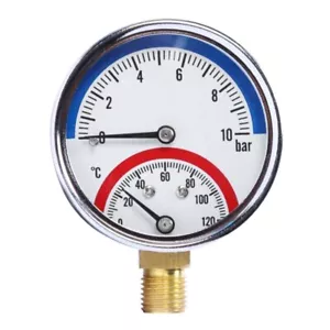 Thermo-manometer Temperature & Pressure Gauge G1/4 for Floor Heating System - Picture 1 of 6