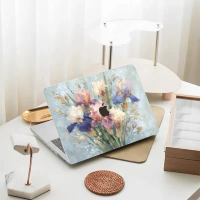 Bloom Blue Floral MacBook Pro Air Case  Minimalist  Apple 2025 M5 M4 Max 14in 16 - Image 1 of 4