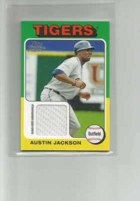 2011 TOPPS LINEAGE '75 MINI RELICS #AJ AUSTIN JACKSON   E114 - Image 1 of 2