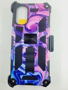 Pink & Purple Moto G 5G case, holder, and screen protector - Picture 1 of 6