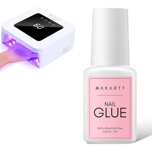Super Strong Nail Glue for Press on Nails Bundle with UV Nail Lamp: Gel Led Nai - Picture 1 of 9