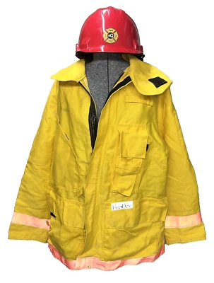 Fire Dex Bright Yellow Jacket(XL) & Bullard Advent Red Helmet. TRT Tech Rescue - Image 1 of 4