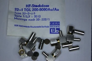 5 Stück RFT SMC Winkel -Stecker crimp 50Ohm - Bild 1 von 1
