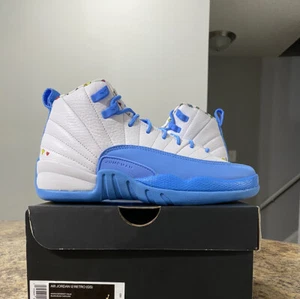 Nike Air Jordan 12 Retro Emoji Blue (GS) Size 6Y / Women’s 7.5 New 100% OG - Picture 1 of 10
