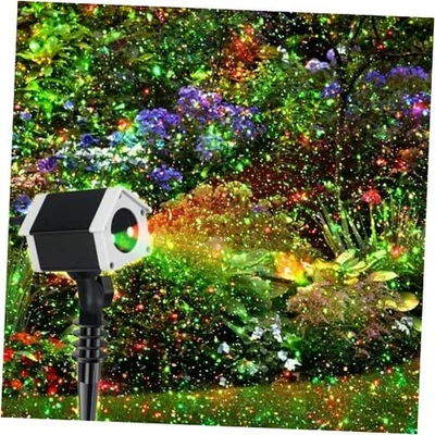 Уличные рождественские лазерные огни звездный проектор, садовый лазерный свет красный зеленый - Изображение 1 из 4