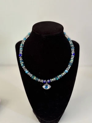 Colar de vidro Evil Eye - Imagem 1 de 2