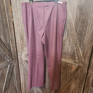 Pantalones de vestir Pendleton para mujer 18W 29" entrepierna rosa 100 % lana virgen bolsillos forrados - Imagen 1 de 11