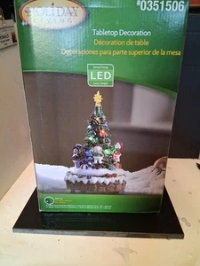 VTG Christmas Holiday Living Christmas Tree with Snowman Tabletop Decoration. - Picture 1 of 13