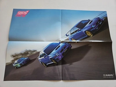 SUBARU IMPREZA WRX STI FOLD OUT POSTER SALES BROCHURE 2002 2003 - Image 1 of 4