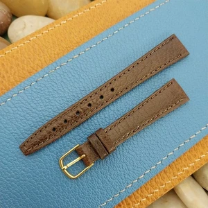 13mm Hadley Roma Brown Leather Unused nos Vintage Watch Band - Picture 1 of 5
