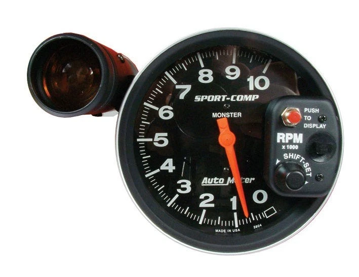 Sport Comp Monster Tachometer 10K RPM 5 Inch w Shift Light Beetle Karmann Ghia - Image 1 of 1