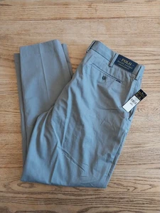 Nwt Polo Ralph Lauren Stretch Classic Fit Pants Gray Flat Front Mens Sz 38x30 - Picture 1 of 8