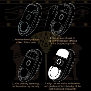 1Pack Glass Mouse Skates Glide Feet Pads Mouse Feet Sticker for G Pro X - Photo 1/9