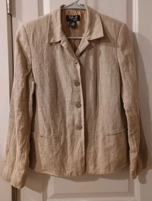 Blazer Style & Co. Petite Collection para mujer talla 6P color tostado forrado dinero antiguo Foto 1 de 4