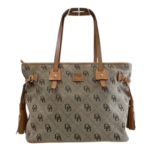 Bolso de Mano Dooney & Bourke Signature Davis Tela Borla/Cuero Shopper - Imagen 1 de 16