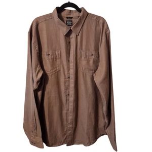NWT- Prana- Men’s Tan Dolberg 100% Cotton Flannel PaTCH Pocket Shirt, XL - Picture 1 of 7