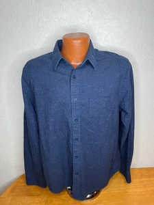 Men's UnTUCKIT L/S Button Front Shirt Medium M | Blue | Cotton - Picture 1 of 5