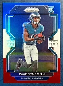 DEVONTA SMITH 2021 PANINI PRIZM NFL RED WHITE BLUE PRIZM #335 RC ROOKIE EAGLES - Picture 1 of 2