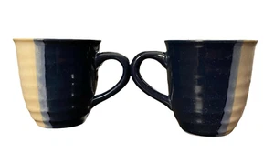 Sango Gold Dust Blue Coffee Mugs Set of Two Excellent Pre-Owned Condition - Picture 1 of 6
