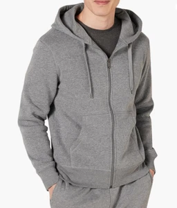 Amazon Essentials Herren Fleece-Sweatshirt mit durchgehendem Reißverschluss und Kapuze Small grau - Bild 1 von 10