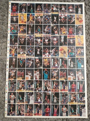 1996-97 Topps Stadium Club Uncut Sheet - Unfinished No Foil Kobe Bryant RC Rare - Image 1 of 2