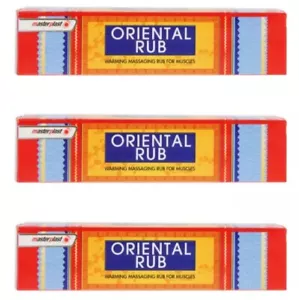 3 x 70 g Masterplast Oriental Rub Calentamiento Masaje Muscular Frotamiento Calmante Dolor Articular - Imagen 1 de 2