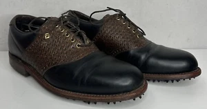 Rare Vintage Footjoy Classics Dry Mens Golf Shoes BLK/BRN Size 8 Style 51178 - Picture 1 of 12