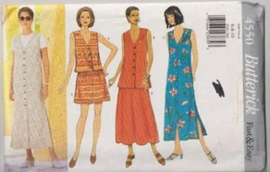 4550 BUTTERICK Fast & Easy - KLEID TOP ROCK & SHORTS - Gr. 6/8/10 B 30,5-32,5" - Bild 1 von 2