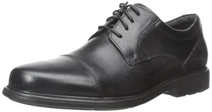 Rockport Charlesroad Captoe Shoes Black New - Picture 1 of 8