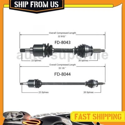 Juntas de medio eje delantero CV TrakMotive 2 piezas para Ford Tempo 1984-1990 manual Foto 1 de 4