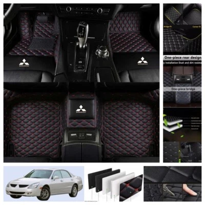 For Mitsubishi Diamante 1995-2005 Car Floor Mats Waterproof Foot Carpets Leather - Image 1 of 4