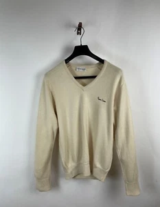 PIERRE CARDIN - VTG.  1980's Ivory V-neck sweater men's size 42 Liverpool Mexico - Picture 1 of 7