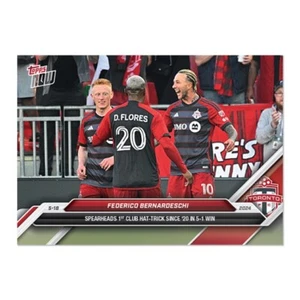 2024 Topps Now MLS 60 FEDERICO BERNARDESCHI HAT TRICK TORONTO FC IN HAND - Picture 1 of 1