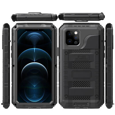 IP68 Impermeable Metal Gorila Glass Sellado Estuche Cubierta para iPhone 14 15 16 Pro Max Foto 1 de 4