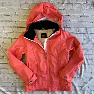 Nils Ski Snowboard Winter Jacket Womens 8 Coral Powder Skirt Removable Hood Zip - Picture 1 of 24