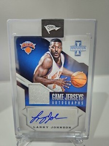 2013-14 Panini Innovation - Larry Johnson - Knicks - Game Jersey - Auto - 10/15