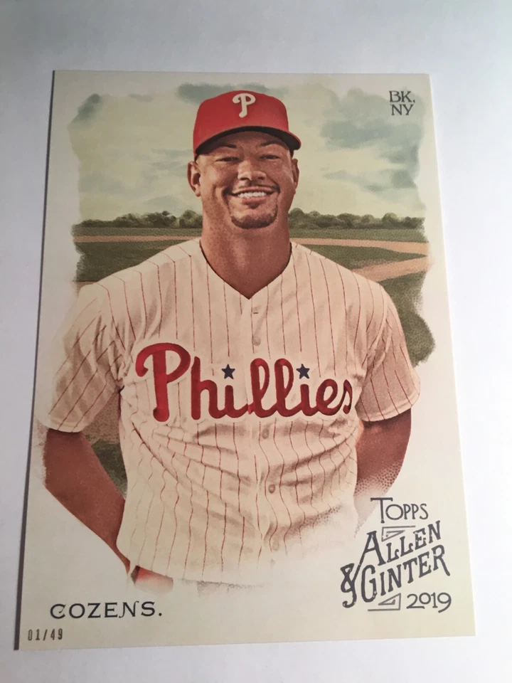 2019 Topps Allen & Ginter Jumbo 5x7 Dylan Cozens Phillies 212 05/49 - Image 1 of 1