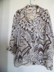 Alfred Dunner Multi color  Floral 3/4 Sleeve Blouse Top Shirt Sz 20W - Picture 1 of 3
