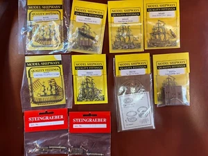 Lot of ten (10) Model Shipways and Steingraeber Ship fittings - Picture 1 of 6