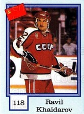 1992 Finnish Semic Stickers Snickers Backs #118 Ravil Khaidarov