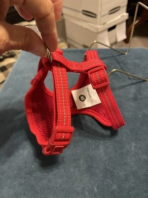 Tiny Dog Vibrant Life XS Comfort Harness Red Flex Knit Secure Straps.   DC 1 - Image 1 of 4