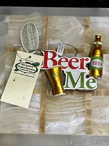 Ornamento natalizio ""Beer Me"" di Bronner nuovo con etichette - Foto 1 di 4